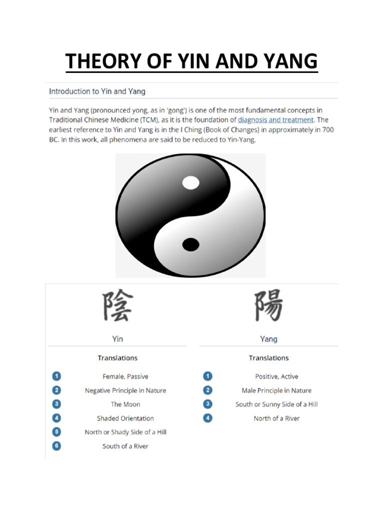 Understanding Yin and Yang in TCM | PDF