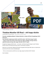 Thobias Montler Till Final - Ett Hopp Räckte - SVT Sport
