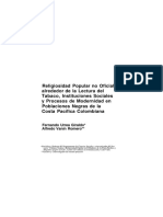 Religiosidad Popular No Oficial Alrededor de La Lectura Del Tabaco, Instituciones Sociales y Procesos de Modernidad en Poblaciones Negras de La Costa Pacifica