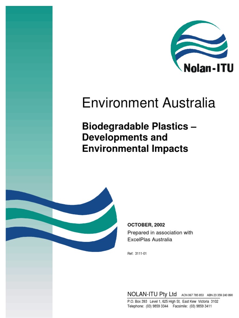 Australian Report On Biodegradable Plastics PDF Biodegradation