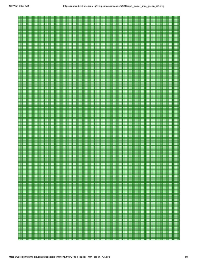 Graph Paper MM Green A4 PDF
