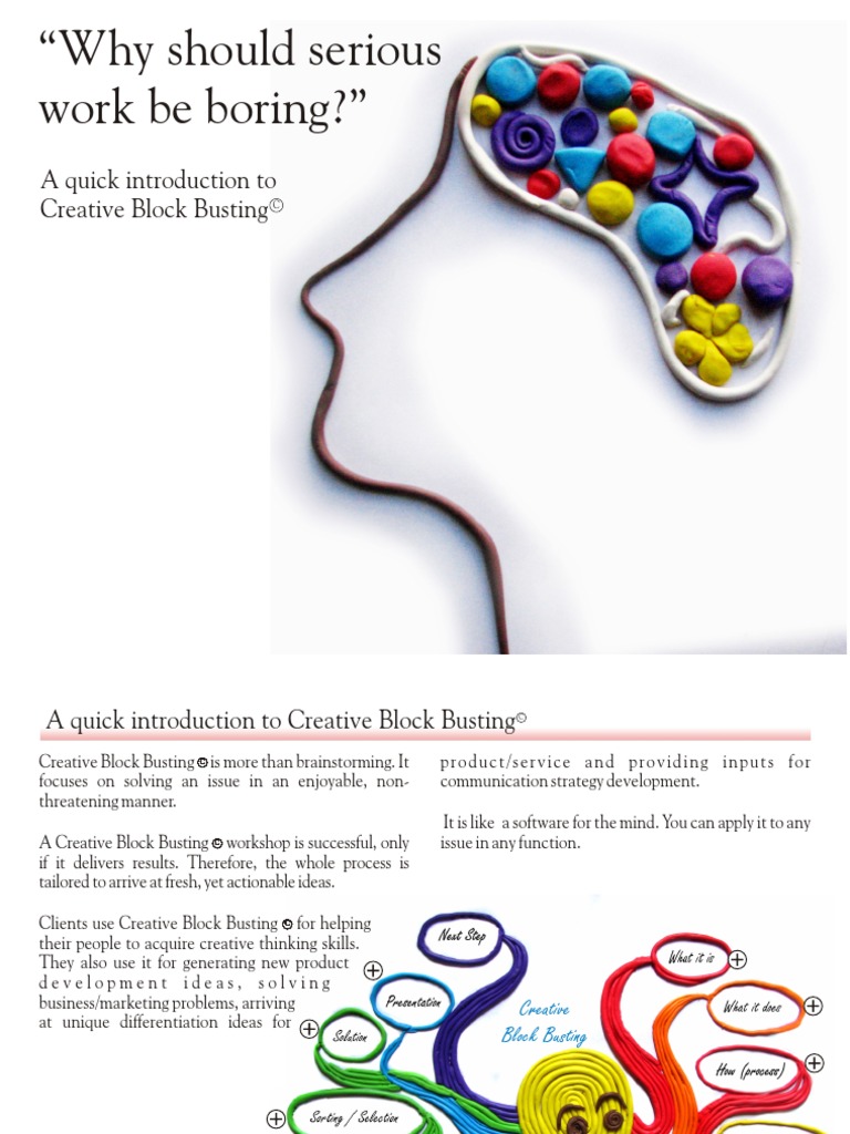 Creative Block Busting© by R. Sridhar - How To Help Your People To ...
