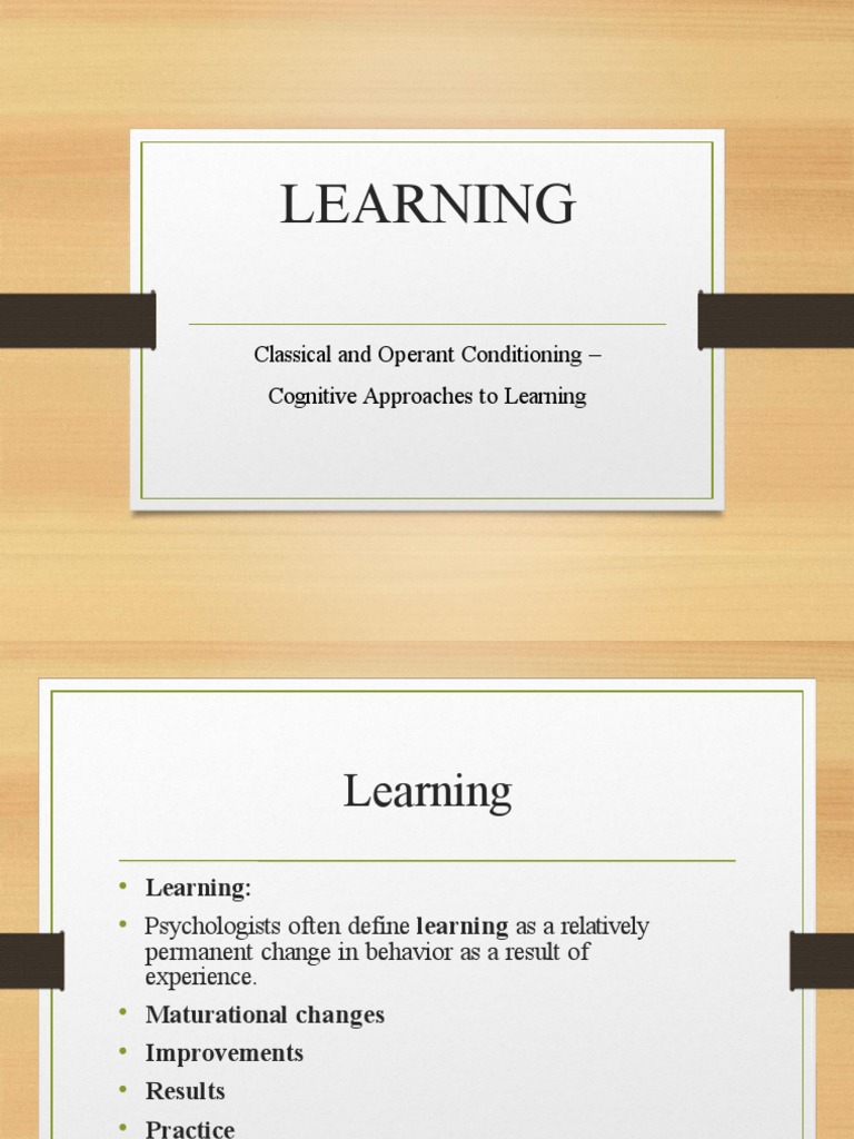 Learning | PDF
