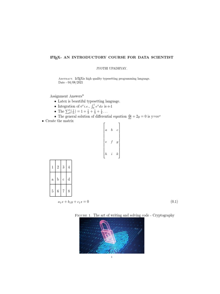 Latex Problem PDF