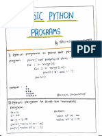 Python Programs Handwritten Notes