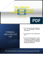 Formal Organization and Informal Groups