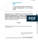Subsanación Errores Listado Provisional Personal de La Fc. Adm. Proceso Ordinario 2022
