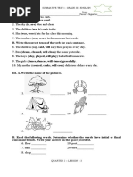 Quarter 2 - Summative Test 1 - English