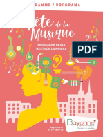 Programme Fête de La Musique À Bayonne 2022