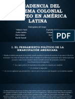 Decadencia Del Sistema Colonial Europeo en América Latina