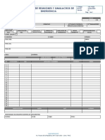 YDS-F-005-001- Registro de reuniones y simulacros de emergencia