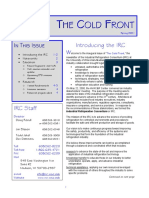 Cold Front - Vol. 1 No. 1, 2001 Newsletter