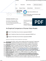 Frontiers An Empirical Comparison of Human Value Models