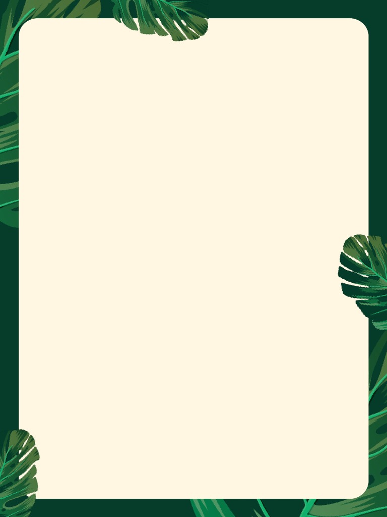 Green Nature Leaf Page Border | PDF