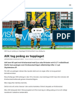 AIK Tog Poäng Av Topplaget - SVT Sport