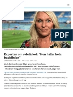 Experten Om Avbräcket: "Hon Håller Hela Backlinjen" - SVT Sport