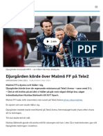 Djurgården Körde Över Malmö FF På Tele2 - SVT Sport