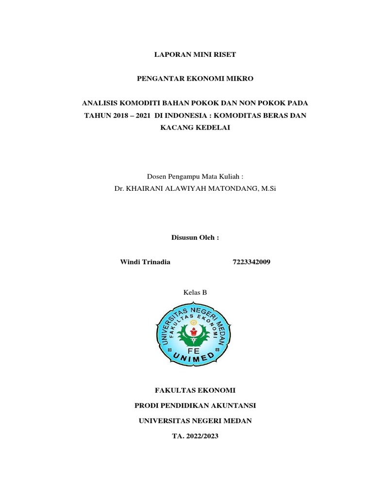 Analisis Komoditas Pangan 2018-2021 Indonesia | PDF