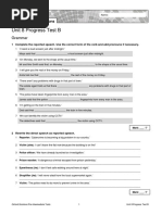 Oxford Solutions Pre Int Progress Test Unit 8 B PDF