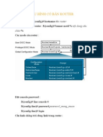 CẤU HÌNH CƠ BẢN ROUTER