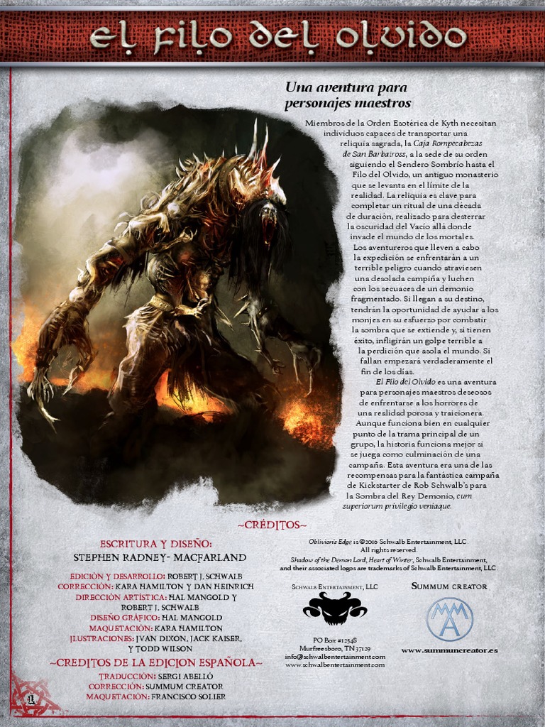 El Filo Del Olvido | PDF | Demonios
