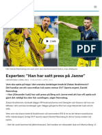 Experten: "Han Har Satt Press På Janne" - SVT Sport