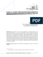 Normas CFC en Chile: Análisis Particular Del Requisito de Control de Entidades Extranjeras Del Artículo 41 G de La Lir