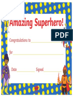 T C 412 Superhero Themed Reward Certificate Ver 1