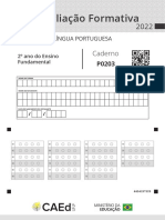 Avaliação formativa de Língua Portuguesa do 4o ciclo do 2o ano do Ensino Fundamental