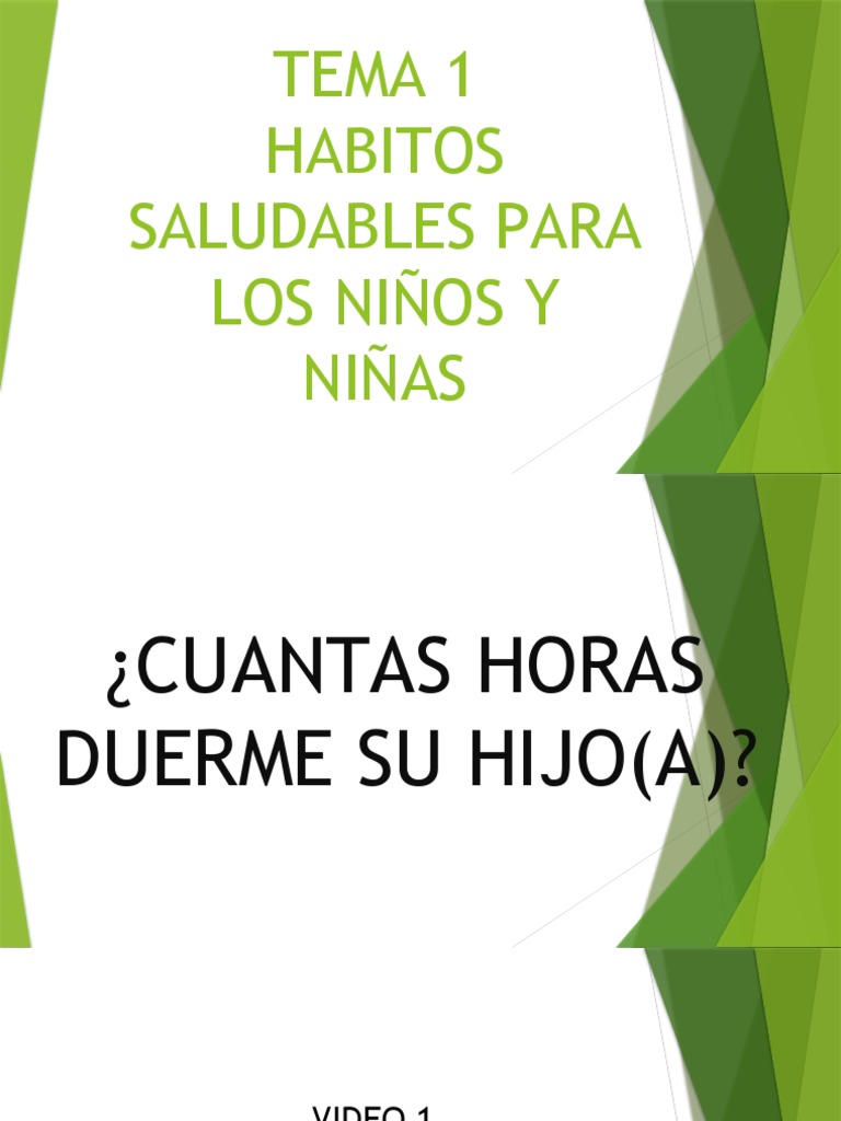 Habitos Saludables para Los Niños y Niñas | PDF | Salud y bienestar