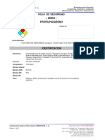 HOJA DE SEGURIDAD (MSDS) PROPILPARABENO IDENTIFICACION - PDF