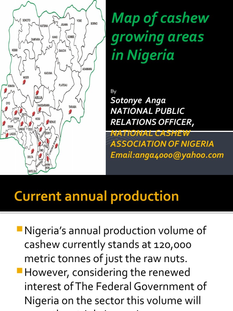 Map of Cashew Growing Areas in Nigeria by Sotonye Anga PDF