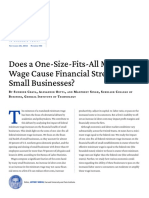 Does a One‐​Size‐​Fits‐​All Minimum Wage Cause Financial Stress for Small Businesses?