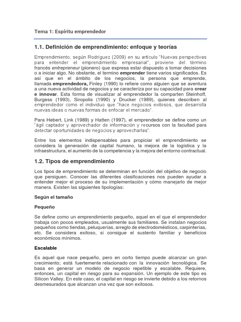 Espíritu Emprendedor y Desarrollo Humano | PDF | Iniciativa empresarial ...