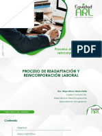 Proceso de Readaptación y Reincorporación Laboral