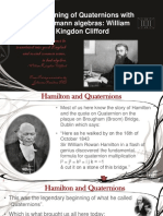 Familton - Joining of Quaternions With Grassmann Algebras - William Kingdon Clifford - Slides