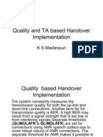 Quality and TA Based Handover