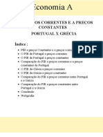 PIB A Preços Correntes e A Preços Constantes