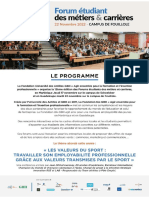 Programme Forum Étudiant Des Métiers & Carrières