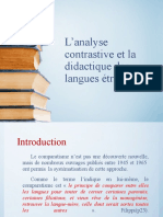 L'Analyse Contrastive Et La Didactique Des Langues Étrangères