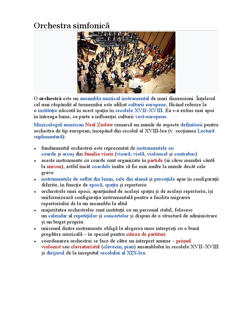 Orchestra Simfonică | PDF