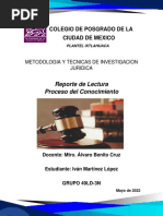 Analisis de Lectura Proceso Del Conocimiento