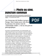 Barthes. Photo Ou Ciné, Punctum Commun - Libération
