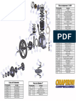 Lista de peças do compressor Blococompressor 7.4 BPI