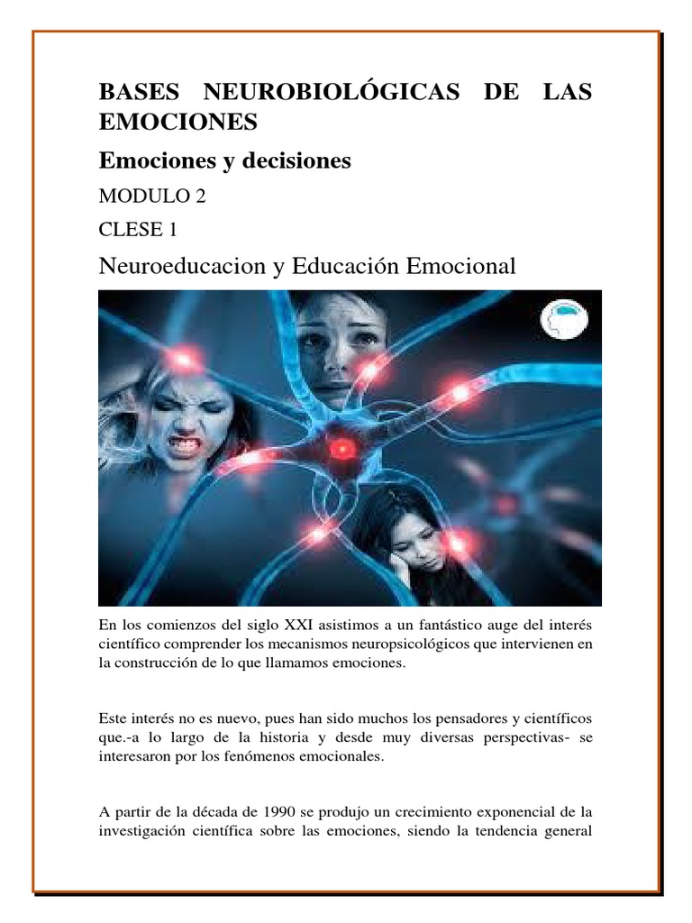 BASES NEUROBIOLO769GICAS DE LAS EMOCIONES Clase 5 Neuroeducacion y ...