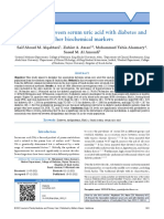 Association Between Serum Uric Acid With Diabetes.28