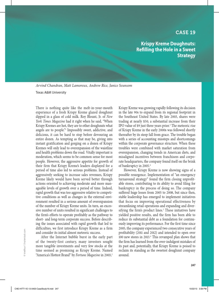Hitt Branching Krispy Kreme Ch12 Case | PDF