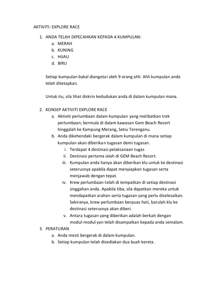 Aktiviti Explorace | PDF