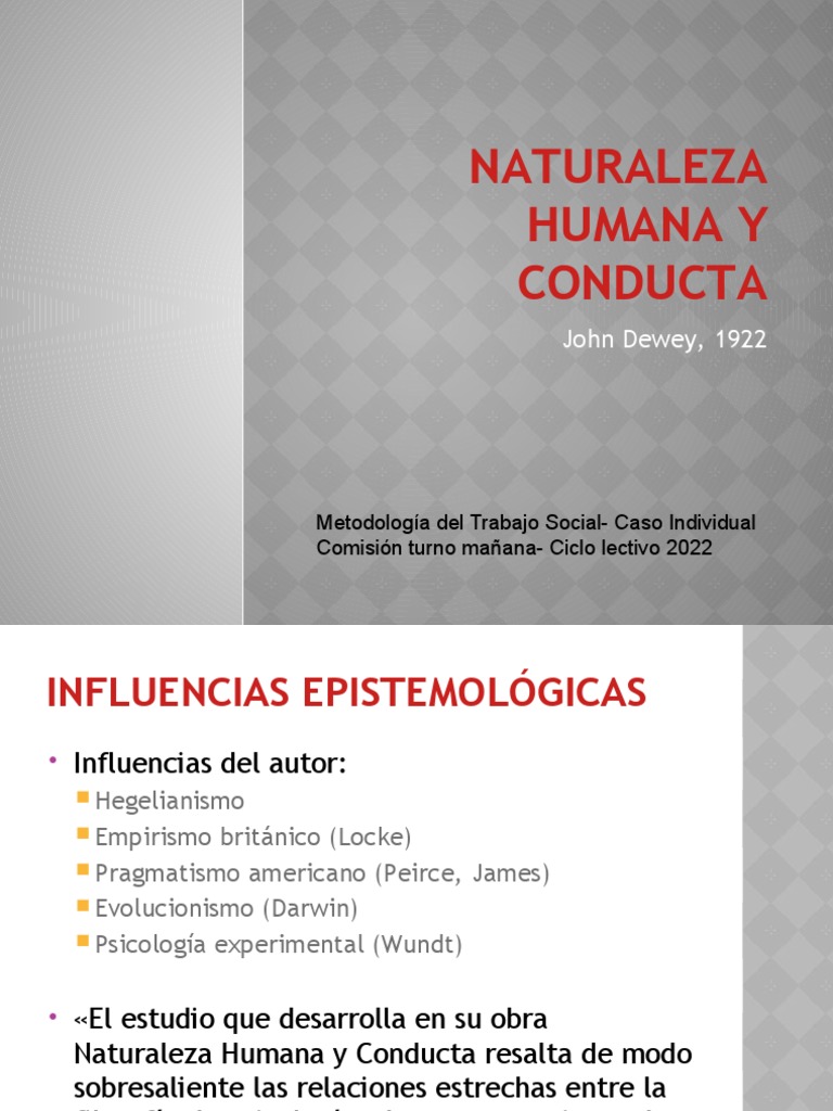 Naturaleza Humana y Conducta | PDF