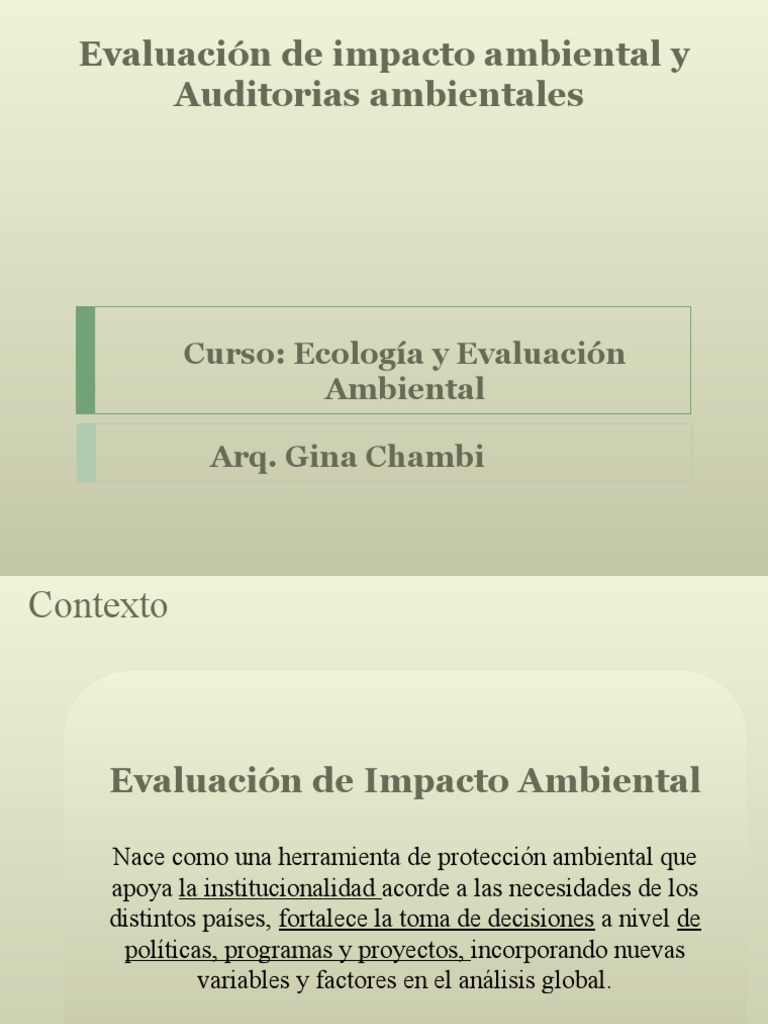 Evaluación de Impacto Ambiental Efectiva | PDF | Evaluación de impacto ...